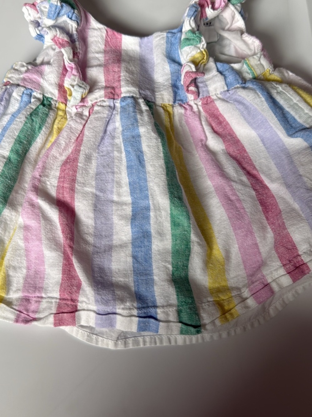 GAP Girls Multicolor Pastel Stripe Sundress - Pink Blue Green Yellow Purple